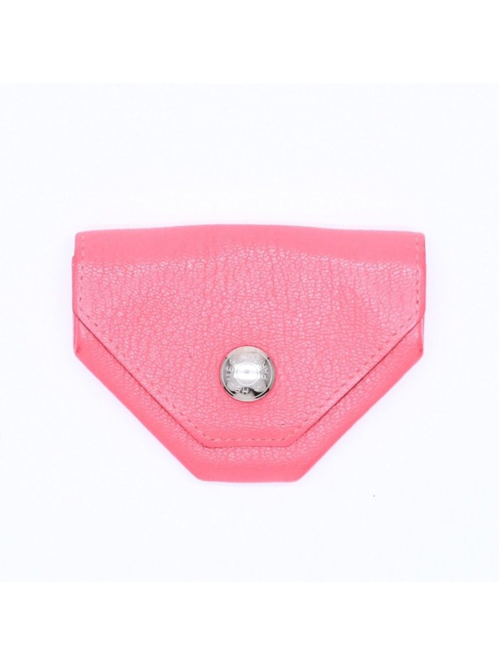 Hermes le Vanquatre Coin Purse Veau Epsom Rose Azalea Pink Silver